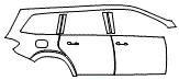 Rear Fender and Door Kit pattern for the 2016 Mercedes Benz GL63