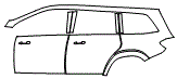 Door and Rear Fender Kit pattern for the 2016 Mercedes Benz GL63