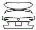 Trunk Lid Kit pattern for the 2016 Mercedes Benz GL550
