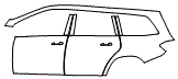 Rear Fender and Door Kit pattern for the 2019 Mercedes Benz GLS SUV