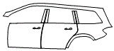 Door and Rear Fender Kit pattern for the 2019 Mercedes Benz GLS SUV