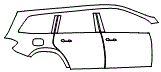 Rear Fender and Door Kit pattern for the 2019 Mercedes Benz GLS SUV