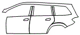 Door and Rear Fender Kit pattern for the 2019 Mercedes Benz GLS SUV