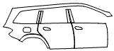 Rear Fender and Door Kit pattern for the 2019 Mercedes Benz GLS SUV