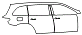 Rear Fender and Door Kit pattern for the 2026 Mercedes Benz GLS SUV
