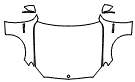 Full Hood, Fender and Mirror Kit pattern for the 2015 Mercedes Benz C63