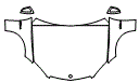 Full Hood, Fender and Mirror Kit pattern for the 2008 Mercedes Benz C63