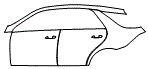 Door and Rear Fender Kit pattern for the 2015 Mercedes Benz ML63