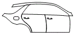 Door and Rear Fender Kit pattern for the 2015 Mercedes Benz ML63