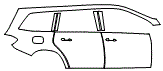 Rear Fender and Door Kit pattern for the 2016 Mercedes Benz GL450