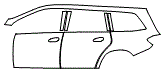 Door and Rear Fender Kit pattern for the 2016 Mercedes Benz GL450