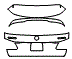 Trunk Lid Kit pattern for the 2016 Mercedes Benz GL350 BlueTEC