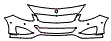 Bumper Kit pattern for the 2019 Mercedes Benz B250 (Canada Only)