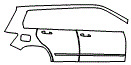Door and Rear Fender Kit pattern for the 2015 Mercedes Benz GLK350