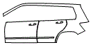 Door and Rear Fender Kit pattern for the 2015 Mercedes Benz GLK350