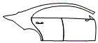 Door and Rear Fender Kit pattern for the 2026 Mercedes Benz CLA Coupe