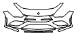 Bumper Kit pattern for the 2020 Mercedes Benz CLA Coupe
