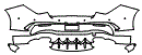 Rear Bumper Kit pattern for the 2026 Mercedes Benz CLA Coupe