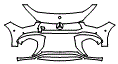 Bumper Kit pattern for the 2020 Mercedes Benz CLA Coupe