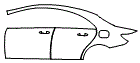 Door and Rear Fender Kit pattern for the 2016 Mercedes Benz CLA Coupe