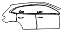 Rear Fender and Door Kit pattern for the 2021 Mercedes Benz GLA SUV