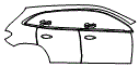 Rear Fender and Door Kit pattern for the 2021 Mercedes Benz GLA SUV