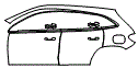 Rear Fender and Door Kit pattern for the 2021 Mercedes Benz GLA SUV