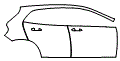 Door and Rear Fender Kit pattern for the 2015 Mercedes Benz GLA SUV