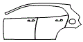 Door and Rear Fender Kit pattern for the 2015 Mercedes Benz GLA SUV