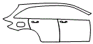 Rear Fender and Door Kit pattern for the 2016 Mercedes Benz GLC SUV