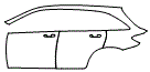 Door and Rear Fender Kit pattern for the 2016 Mercedes Benz GLC SUV