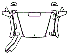 Full Hood, Fender and Mirror Kit pattern for the 2016 Mercedes Benz G-Class SUV