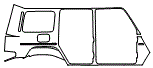 Rear Fender Kit pattern for the 2021 Mercedes Benz G-Class SUV