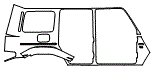 Rear Fender Kit pattern for the 2021 Mercedes Benz G-Class SUV