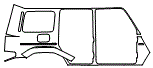 Rear Fender Kit pattern for the 2021 Mercedes Benz G-Class SUV