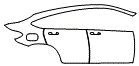Door and Rear Fender Kit pattern for the 2018 Mercedes Benz GLC Coupe