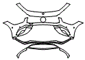 Bumper Kit pattern for the 2021 Mercedes Benz AMG GT