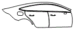 Door and Rear Fender Kit pattern for the 2021 Mercedes Benz AMG GT