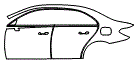 Door and Rear Fender Kit pattern for the 2022 Mercedes Benz A-Class Sedan