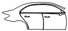 Door and Rear Fender Kit pattern for the 2022 Mercedes Benz A-Class Sedan