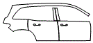 Rear Fender and Door Kit pattern for the 2026 Mercedes Benz GLB SUV