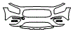 Bumper Kit pattern for the 2021 Mercedes Benz GLB SUV