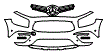Bumper Kit pattern for the 2021 Mercedes Benz GLB SUV
