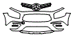 Bumper Kit pattern for the 2021 Mercedes Benz GLB SUV