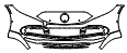 Bumper Kit pattern for the 2022 Mercedes Benz EQS Sedan