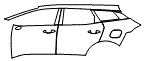 Door and Rear Fender Kit pattern for the 2027 Kia Sportage Hybrid