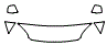 Hood, Fender and Mirror Kit pattern for the 2005 Kia Sportage