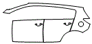 Door and Rear Fender Kit pattern for the 2014 Kia Sportage