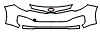 Grille and Bumper Kit pattern for the 2013 Kia Rio