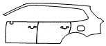 Door and Rear Fender Kit pattern for the 2021 Kia Telluride